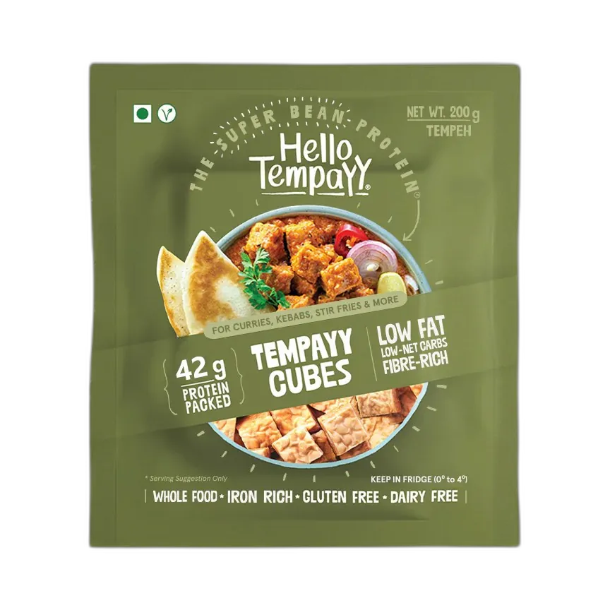 Natural Soybean Tempeh Cubes